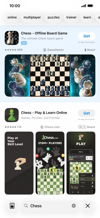 Press the required app.