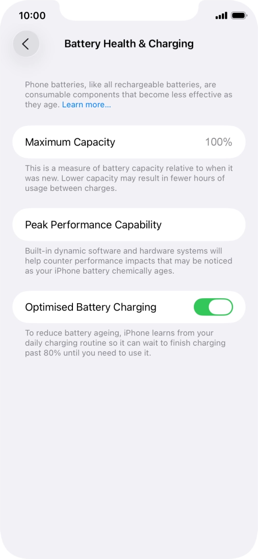 Press the indicator next to 