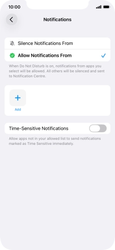 Press the indicator next to 