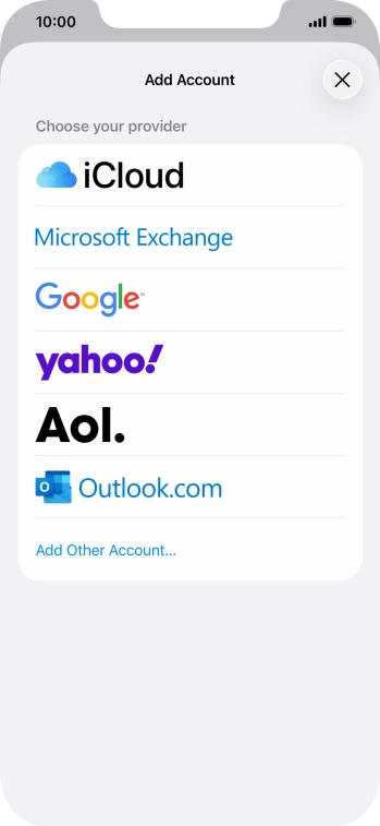Press Add Other Account....