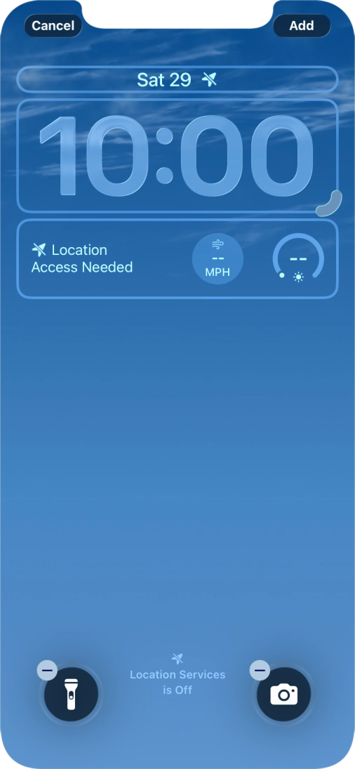 To customise the way the lock screen date is displayed, press the date widget and follow the instructions on the screen to find the required widget display mode.