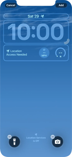 To customise the way the lock screen date is displayed, press the date widget and follow the instructions on the screen to find the required widget display mode.