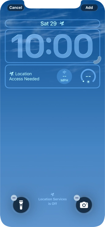 To customise the way the lock screen date is displayed, press the date widget and follow the instructions on the screen to find the required widget display mode.