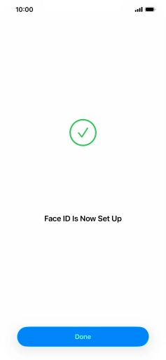 Press Done. If you haven't previously selected a phone lock code, key in a code of your own choice twice.