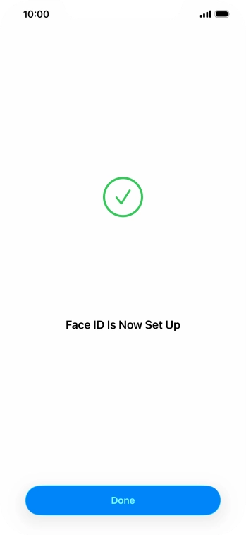 Press Done. If you haven't previously selected a phone lock code, key in a code of your own choice twice.