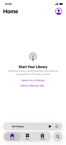 Slide your finger upwards starting from the bottom of the screen to return to the home screen.