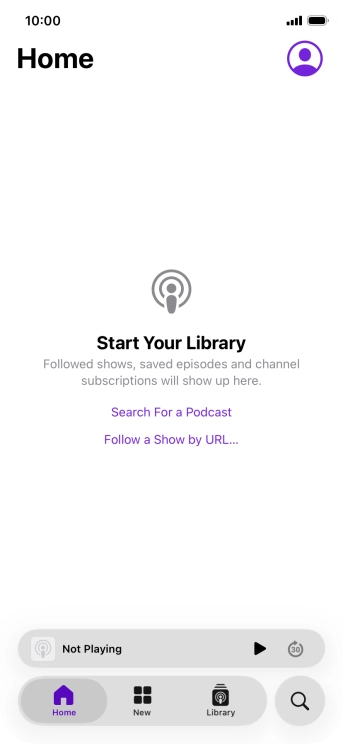 Slide your finger upwards starting from the bottom of the screen to return to the home screen.