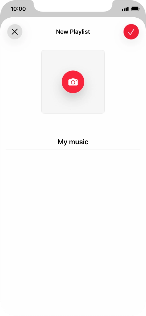 Press the confirm icon.