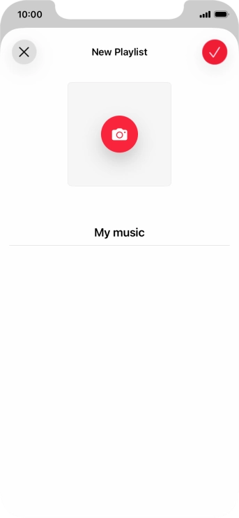 Press the confirm icon.