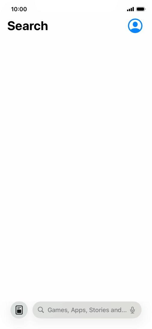 Press the search field and key in the name or subject of the required app.