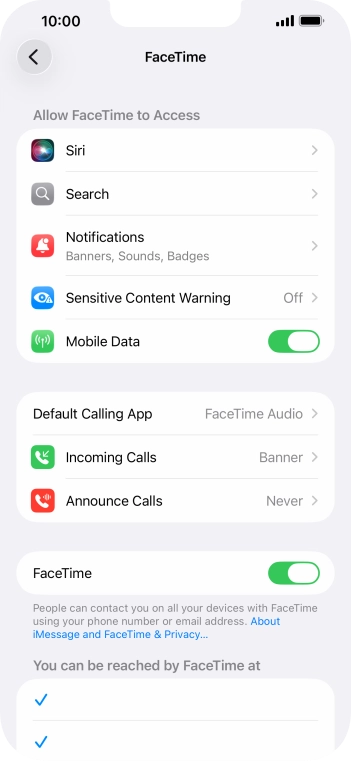 Press the indicator next to 