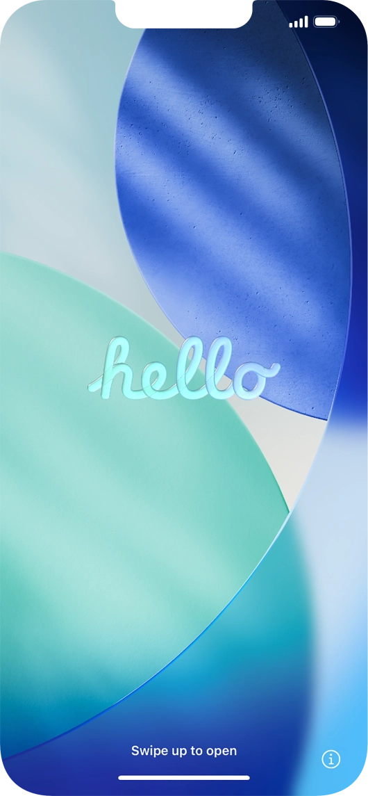 Slide your finger upwards starting from the bottom of the screen.