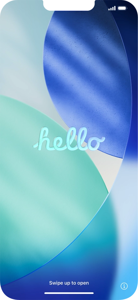 Slide your finger upwards starting from the bottom of the screen.