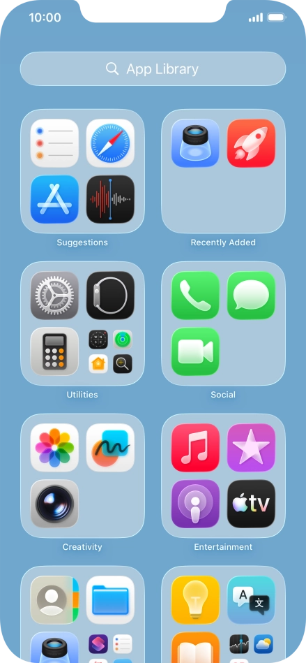 Press the required app.