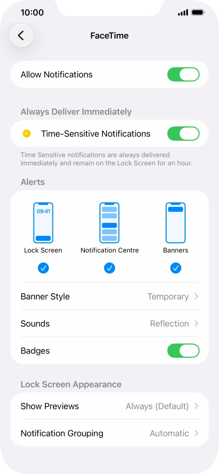 Press the indicator next to 