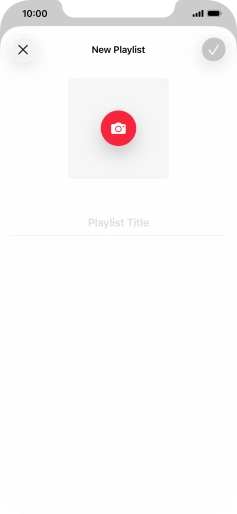 Press the text input field and key in a name for the playlist.