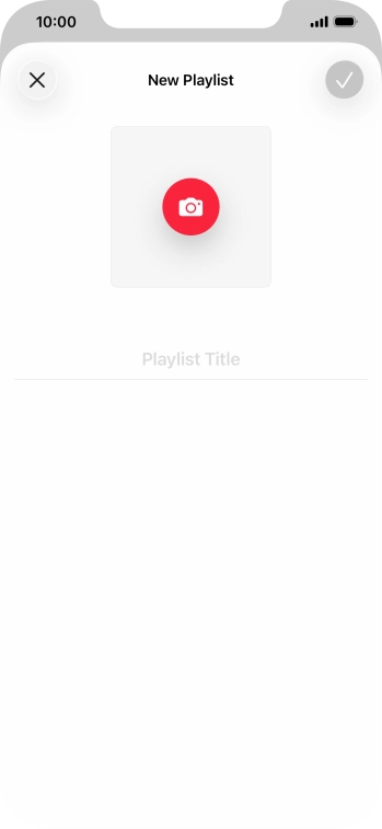 Press the text input field and key in a name for the playlist.