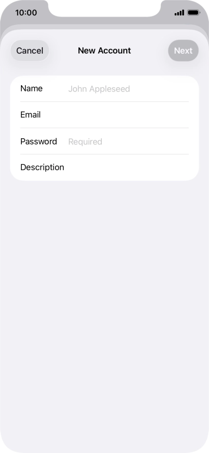 Press Name and key in the required sender name.