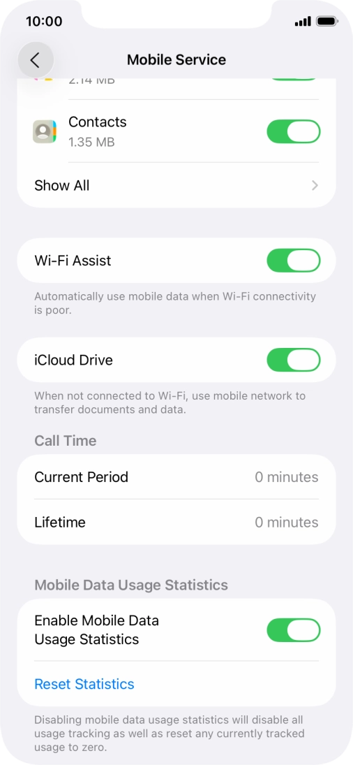 Press the indicator next to 