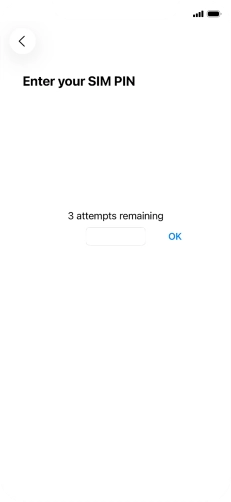 If your SIM is locked, key in your PIN and press OK. The default PIN is 1111.