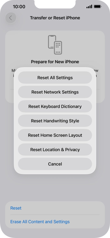 Press Reset Network Settings.