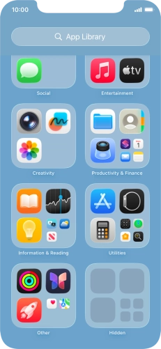 The app is now placed in the Hidden folder in the App Library.