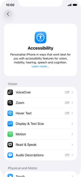 Press the required category below 