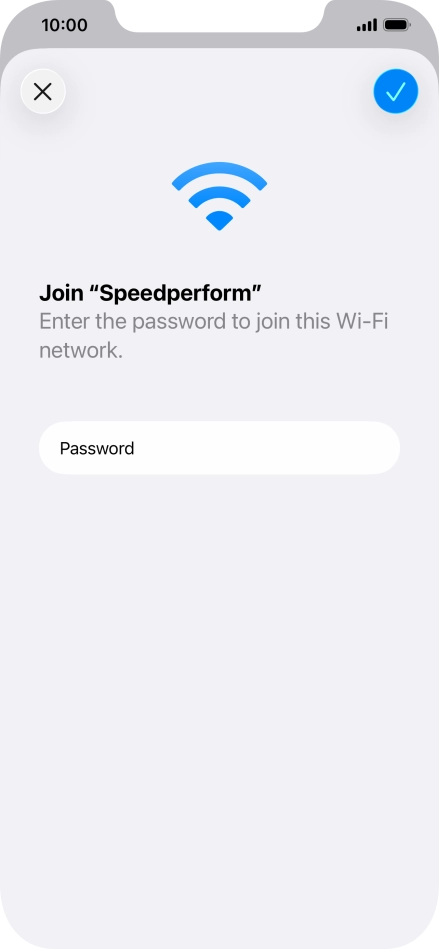 Press the confirm icon.
