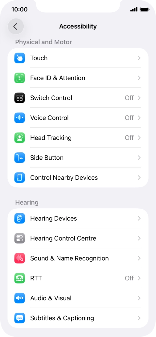 Press the required category below 