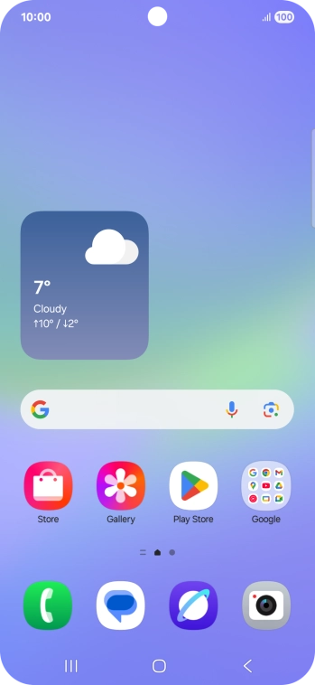 Slide your finger downwards starting from the top right side of the screen.