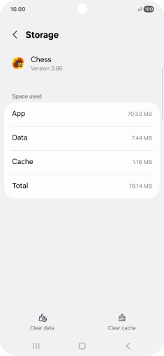 Press Clear cache.
