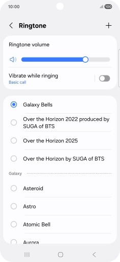 Press the required ring tones to hear them.