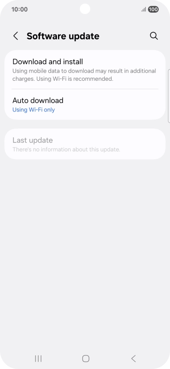 Press Download and install. If a new software version is available, it's displayed. Follow the instructions on the screen to update the phone software.