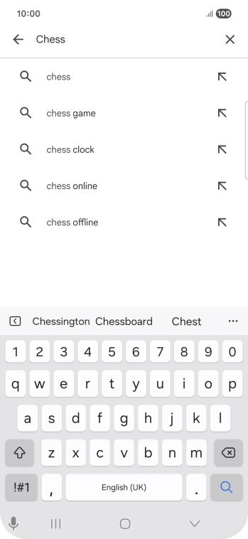 Key in the name or subject of the required app and press the search icon.