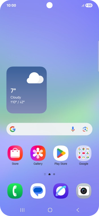 When the battery charging icon is displayed, charging is in progress.