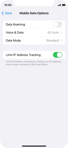 Press the indicator next to 