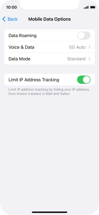 Press the indicator next to 