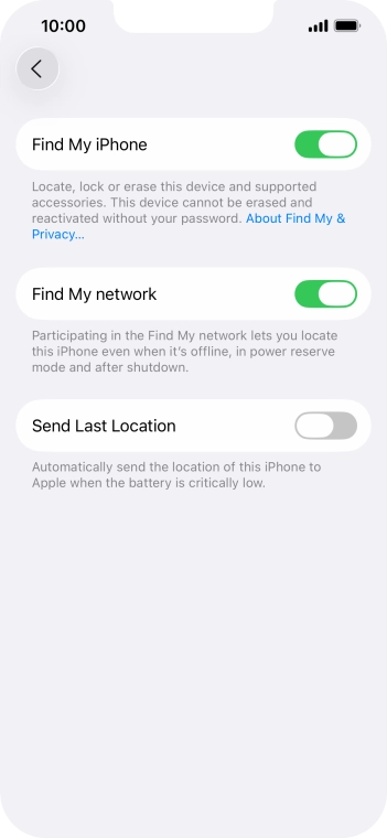 Press the indicator next to 
