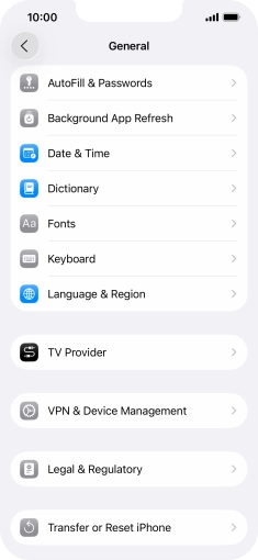 Press Transfer or Reset iPhone.