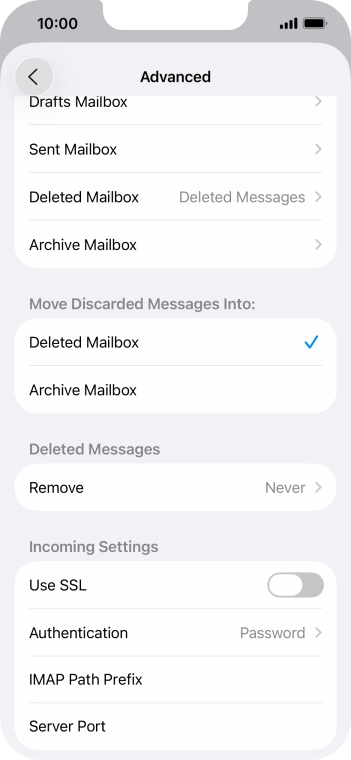 Press the indicator next to 