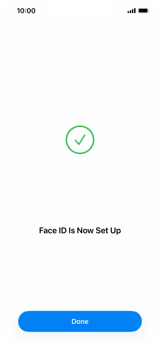 Press Done. If you haven't previously selected a phone lock code, key in a code of your own choice twice.