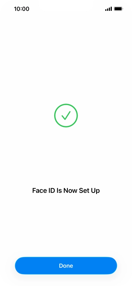 Press Done. If you haven't previously selected a phone lock code, key in a code of your own choice twice.