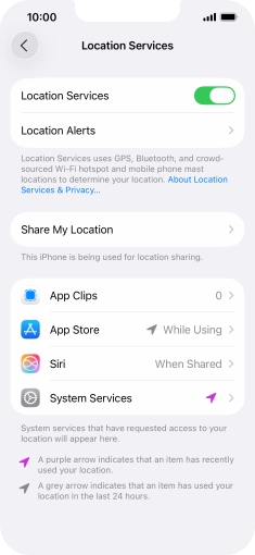 Press the required app.