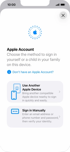 Press Sign in Manually.
