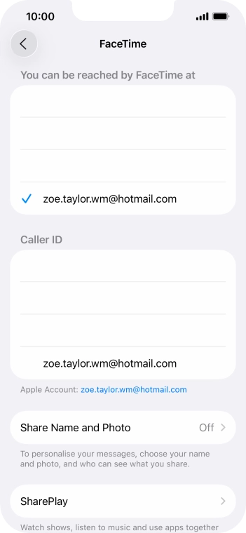 Press the required setting below 