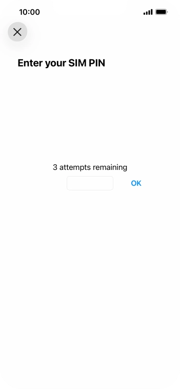 If your SIM is locked, key in your PIN and press OK. The default PIN is 1111.