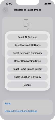 Press Reset Network Settings.