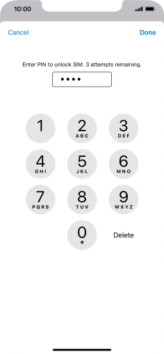 Key in your PIN and press Done. The default PIN is 1111.