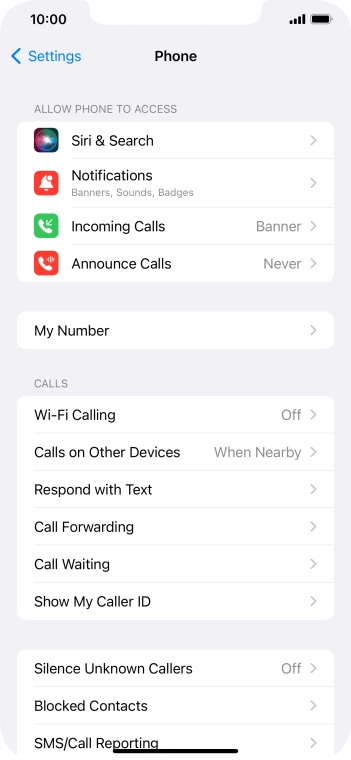 Press Wi-Fi Calling.