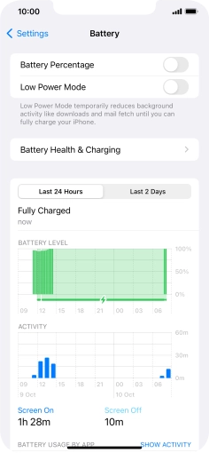 Press Battery Health & Charging.